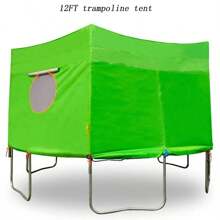 12FT Trampoline Tent, Fits For 12FT Straight Pole Round Trampoline, Trampoline Tent  Cover (Fit For 6 Straight Pole Trampoline, Tent Only) Green - Green - View 3