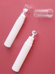 1 pezzo Contenitore in plastica da 15ml con rullo per contorno occhi, bottiglia con rullo massaggiante a pressione per applicare la crema contorno occhi e ridurre le rughe sottili, bastone da massaggio portatile, elemento essenziale per la bellezza da viaggio