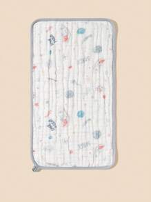 5 قطع بطانيات لف طفل ناعمة معتمدة من Oeko-Tex مطبوعة بنجوم وفضاء، مناسبة للاستخدام اليومي للأطفال كمنشفة وجه أو حلقة أو بطانية طفل