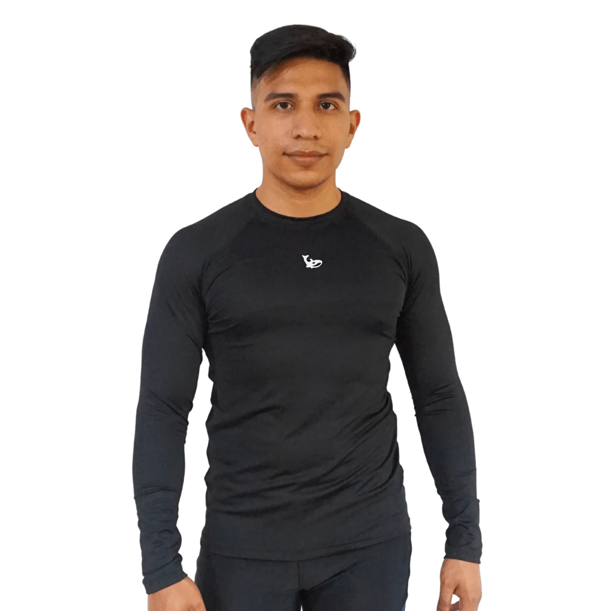 Men Swim Rashguards - Black - View 1
