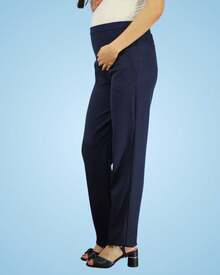 Comfortable Executive Maternity Dress Pants For Pregnant Women - 藍色 - 查看 5
