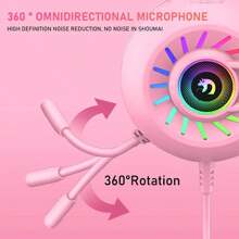 3.5mm Stereo Wired Gaming Headset With RGB Backlight Noise Cancelling For PC PS4 - Blue - View 3