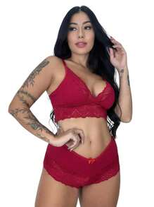 Women Pajama Sets - Đỏ - Xem 1