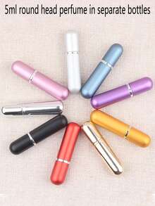 10入組隨機顏色5ml圓頭便攜式鋁製噴霧瓶、噴頭、旅行香水容器、diy化妝品樣品瓶、化妝水噴霧瓶、空鋁製噴霧瓶 - 多色 - 查看 3