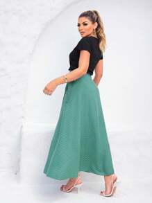 Women Skirts - Olive Green - View 4