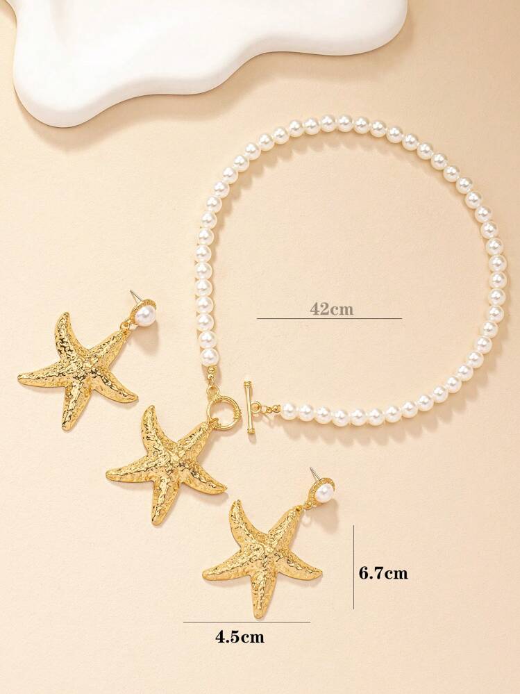 Collier Charms Acier Inoxydable GWAWG 5 Piece Shell Necklace Bracelet Set, Bracelet De Taille Collier Coquillage Homme