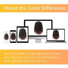 FULCRUM 6-24 英寸 Passion Twist 钩针编织假发，预扭 Passion Twist 钩针编织假发，预环波西米亚钩针编织辫子，渐变棕色合成接发，适合女性和女孩 - 咖啡棕 - 查看 6