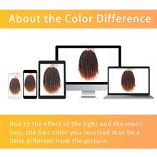 FULCRUM 6-24 Inch Passion Twist Crochet Braiding Hair Pre-Twisted Passion Twist Hair Pre-Looped Bohemian Crochet Braids Ombre Synthetic Fiber Hair Extensions For Women & Girls - Ginger - View 6