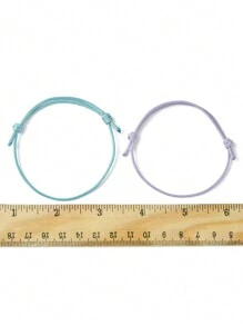 30 Pièces Bracelets De Corde Tressée En Polyester Ciré Réglables De 5 Couleurs Mélangées, Diamètre Intérieur : 1-5/8 ~ 3-1/8 Pouce (4 ~ 8 Cm) - Multicolore - Voir 7