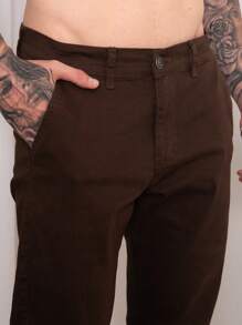 Men Pants - 摩卡棕 - 查看 2