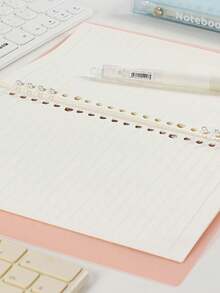 1本書套螺旋筆記本,磨砂pp書套,內頁有線,適用於商務和學生 - 藍色 - 查看 4