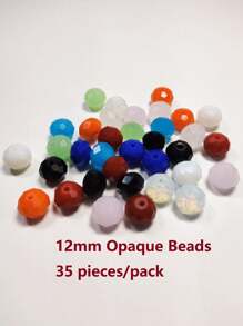 1 sợi Thập cẩm Ly Pha lê Hạt Đối với Đồ trang sức Lỏng lẻo Spacer Cây Đồ trang trí - Nhiều màu - Xem 12