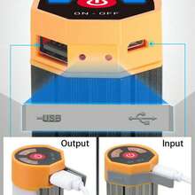 Magnetic LED Work Light Flashlight Torch Lamp Camping Hiking USB Rechargeable - White - View 8