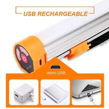 Magnetic LED Work Light Flashlight Torch Lamp Camping Hiking USB Rechargeable - White - View 9