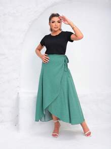 Women Skirts - Olive Green - View 3