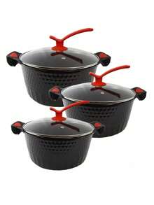 Bateria Cocina 8pz Ceramica Antiadherente Duly D´ Luxe - Negro - Ver 3