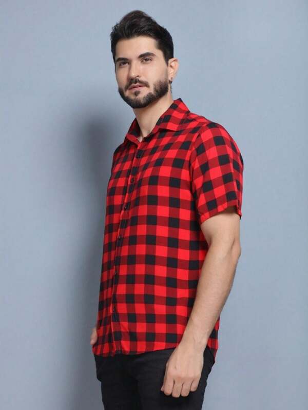 CAMISA XADREZ MANGA CURTA MODELAGEM SLIM Dia dos Pais