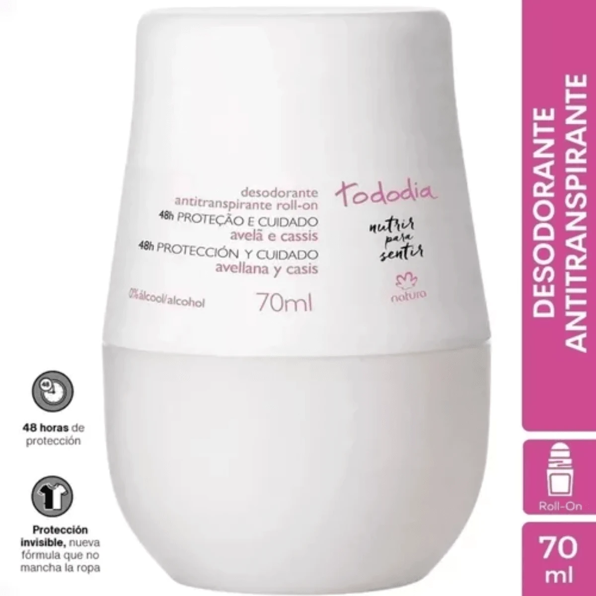 Desodorante Antitranspirante Avellana y Casis Roll On 70 ml Natura - AVELLANA Y CASIS - Ver 1