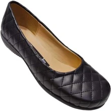 Zapato de Mujer tacón bajo de 1.5cm, empeine amplio punta redonda para tu outfit del día a día cómodo, elegante, toque clásico y femenino - Negro - Ver 4