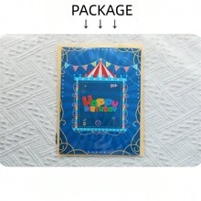 1 张快乐游乐园主题 3D 立体生日贺卡，剪纸空心留言明信片，适合作为送给家人、朋友、孩子、同事的礼物，学校用品，返校 - 彩色 - 查看 6