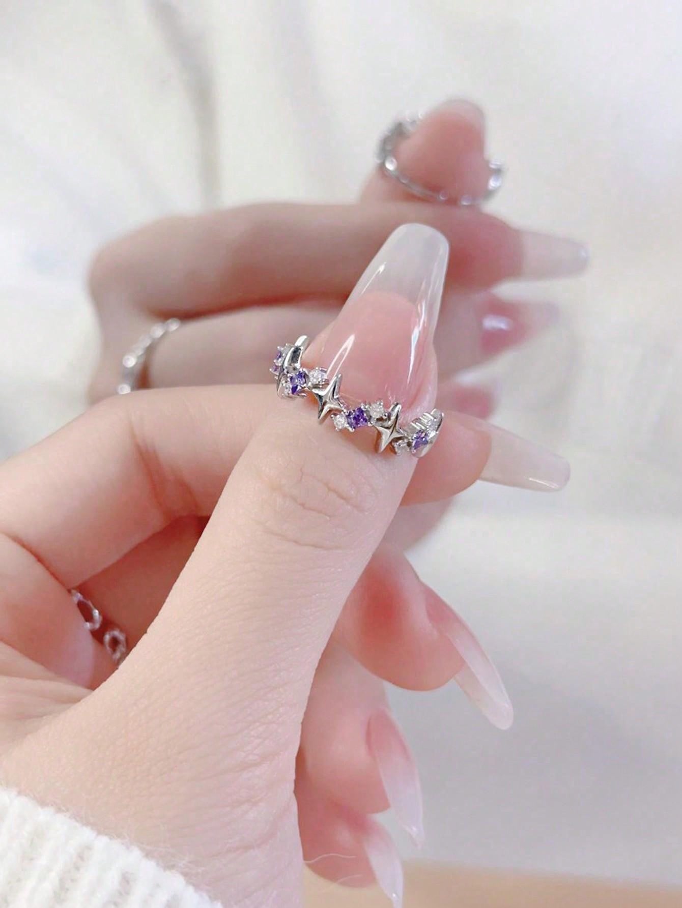 1 par Elegant Camellia Design 3D Öppen Justerbar Ring För Tjejer