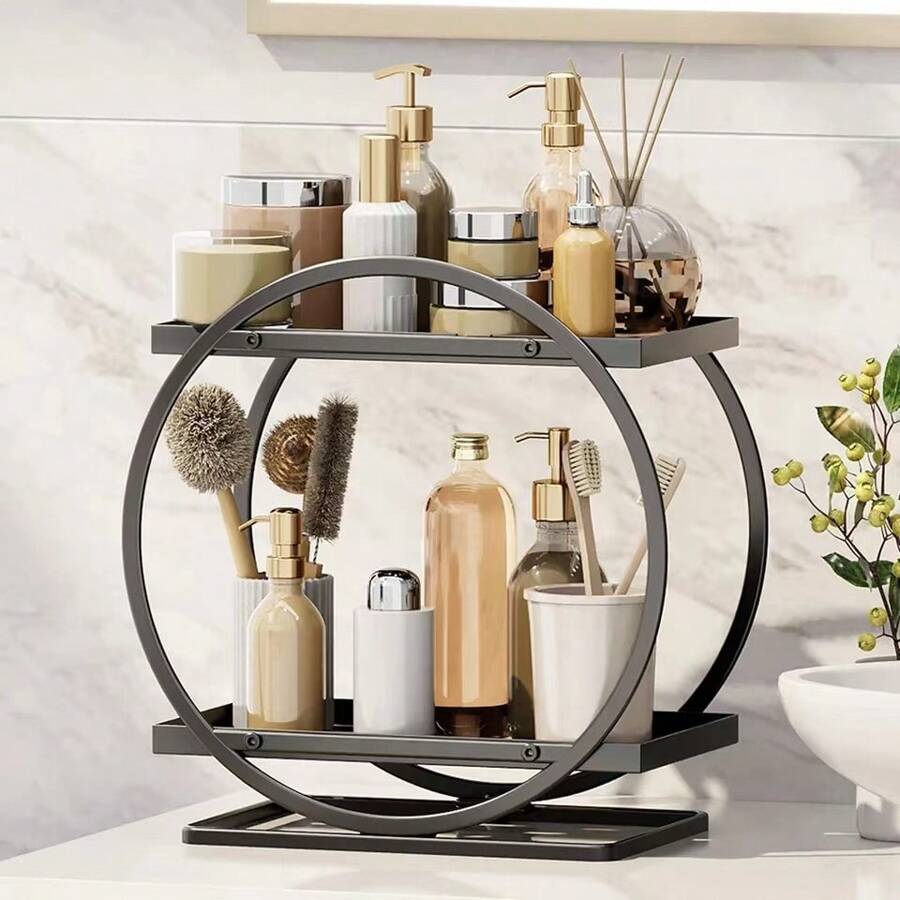 Multi-Tier Countertop Storage Rack, Minimalist Practical Household Bathroom Cosmetic Organizer - Multicolor - View 1