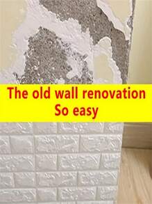 20pcs 3d Self-Adhesive Tile Stickers, Easy To Stick And Peel, Suitable For Kitchen, Living Room, Bathroom, Hallway - White - View 3