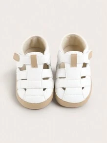 Soft Sole Infant Sandals, 0-1 Year Old, Anti-Slip, Breathable, Closed-Toe, Infant Shoes, 0-6/6-12 Months, First Walkers - White - View 4