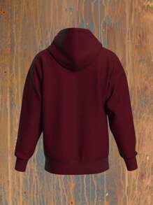 Men Sweatshirts - 酒紅色 - 查看 6