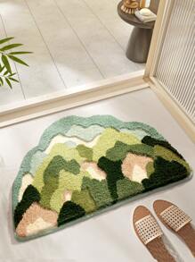 DAJIANG 1 tấm vải Polyester nhung, dùng được mọi mùa, hình dạng bất đối xứng, dày dặn, có lông cừu, họa tiết hoạt hình hoa và chữ Happy, đế TPR chống trượt, mềm mại, thấm hút, thoải mái, có thể giặt bằng máy, giặt bằng tay, dễ vệ sinh, thích hợp cho bàn trang điểm, vòi hoa sen, bồn tắm, thảm phòng tắm, trang trí lối vào phòng tắm nhà bếp - Nhiều màu - Xem 9