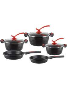 Bateria Cocina 8pz Ceramica Antiadherente Duly D´ Luxe - Negro - Ver 1