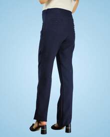 Comfortable Executive Maternity Dress Pants For Pregnant Women - 藍色 - 查看 2