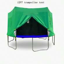 12FT Trampoline Tent, Fits For 12FT Straight Pole Round Trampoline, Trampoline Tent  Cover (Fit For 6 Straight Pole Trampoline, Tent Only) Green - Green - View 4