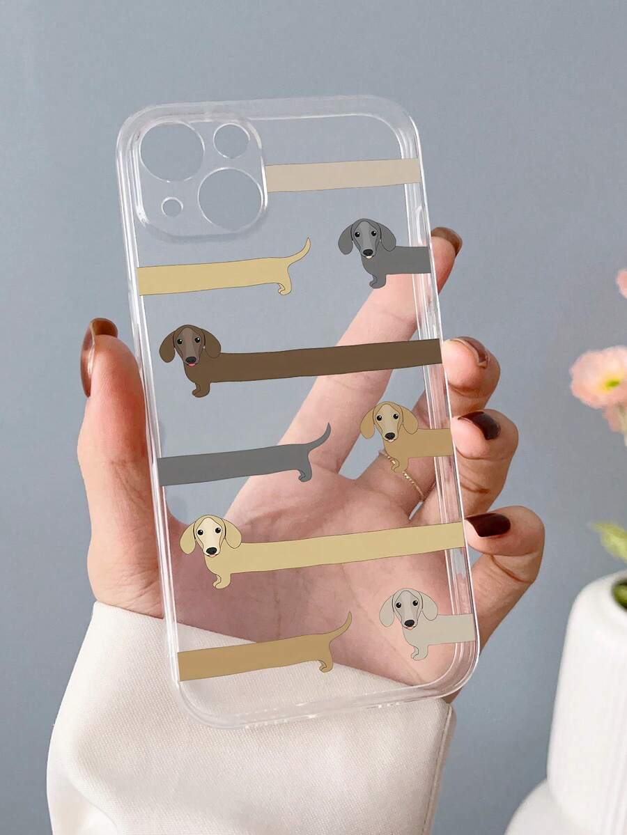 1 Miếng iPhone Che đậy hoàn toàn TPU Ốp lưng & bao da điện thoại Với Dài Hoa văn con chó - Nhiều màu - Xem 1