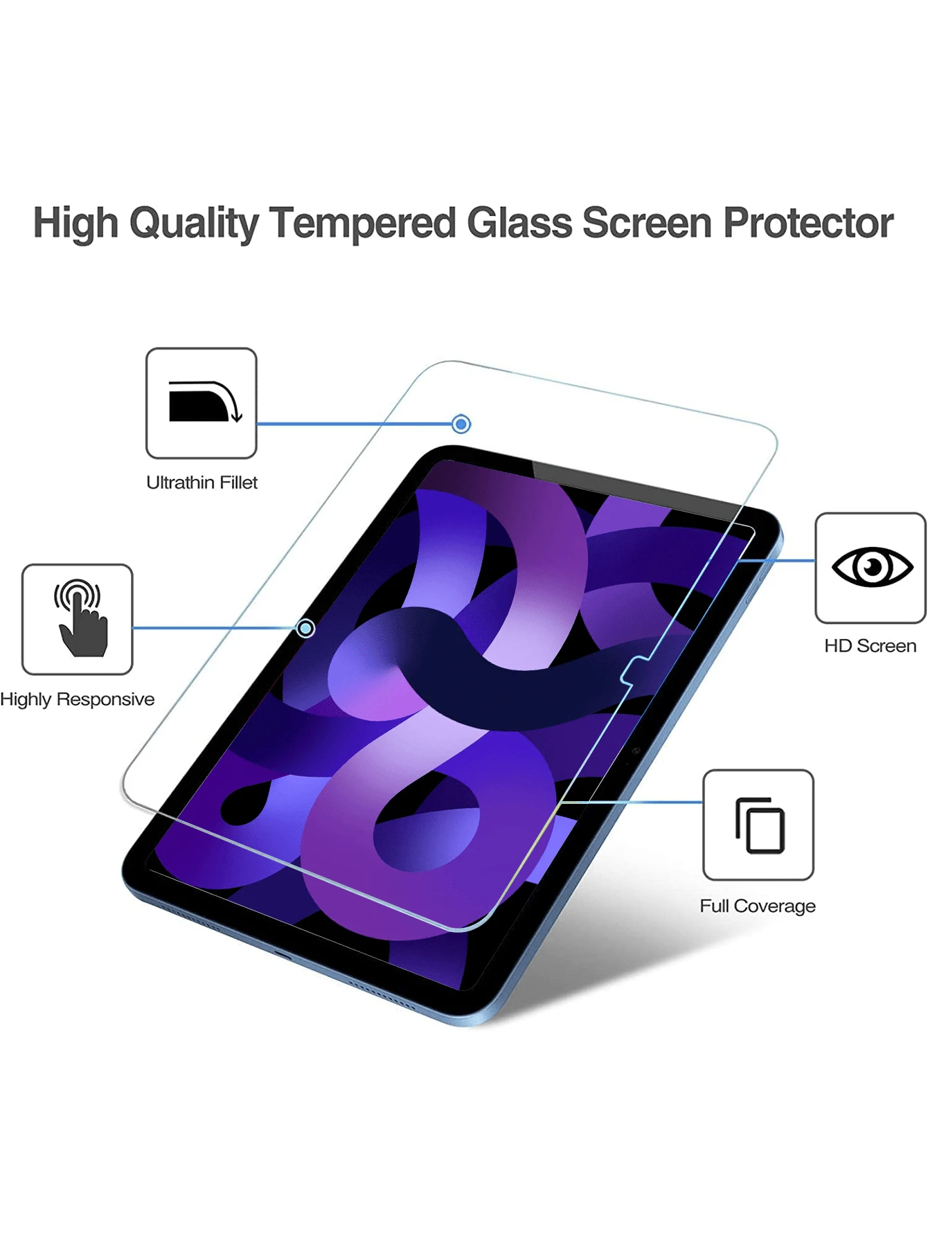 Tempered Glass Screen Protector, Waterproof, ScratchResistant And Anti