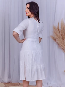 Women Dresses - 白色 - 查看 3