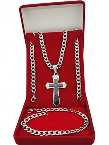Men's Chain Necklaces - Bạc - Xem 4