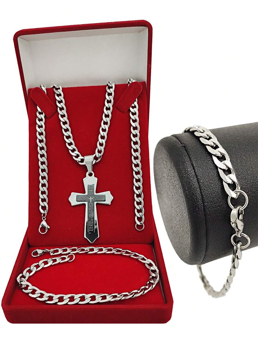 Men's Chain Necklaces - Bạc - Xem 1