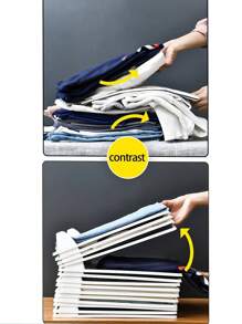 10 Layer Clothes Folding Board, Plastic Clothes Storage And Organizer Device, Folding Clothes Board Storage Rack, Slouchy Folding Clothes Board