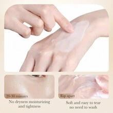 BIOAQUA 大米生浆撕拉式面膜：深层清洁、去角质、去黑头、适合所有皮肤类型，附有涂抹刷 - 白色 - 查看 3