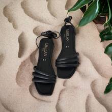 Sandalias Gladeadoras Sin Tacón De Tiras Cruzadas 01 MHILAN - Negro - Ver 4