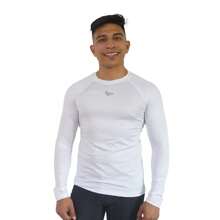 Men Swim Rashguards - ホワイト - チェックする 2