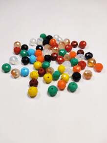 1 sợi Thập cẩm Ly Pha lê Hạt Đối với Đồ trang sức Lỏng lẻo Spacer Cây Đồ trang trí - Nhiều màu - Xem 7