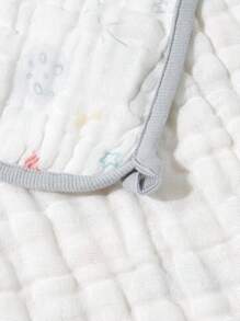 5 قطع بطانيات لف طفل ناعمة معتمدة من Oeko-Tex مطبوعة بنجوم وفضاء، مناسبة للاستخدام اليومي للأطفال كمنشفة وجه أو حلقة أو بطانية طفل