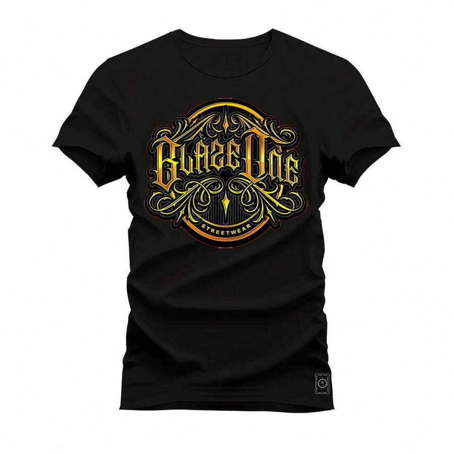 Men T-Shirts - 黑色 - 查看 1