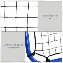 HOMCOM Football Rebounder Net, Double Sided Football Rebound Goal With 5 Adjustable Angles, Garden Football Training Equipment - Blue - View 3