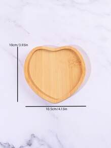 Heart-Shaped Cute And Novelty Bamboo Cup Mat, Coaster For Heat Insulation With Multiple Size Options, Suitable For Decorative Use On Coffee Table And Bar Counter