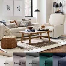 Harkawon Swivel Rocker Recliner Chair, Glider Rocker Recliner, Rocking Chair Nursery, Fabric Chair With High Back, Deep Seat, For Living Room, Bedroom - 米色 - 查看 3