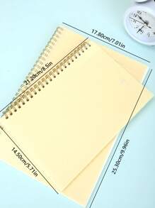 1 Miếng Morandi Màu sắc PP Che phủ Sổ ghi chép xoắn ốc Với Đường ngang Đối với Sinh viên Và Làm Việc  Sử dụng ( 80 ) - Màu xanh lam - Xem 6