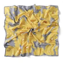 1入時尚優雅極簡風格90 twill女士圍巾，印花圍巾適合休閒和時尚街頭外出，可作頭巾、髮帶、頭帶，用於搭配裝扮更為理想 - 彩色 - 查看 9